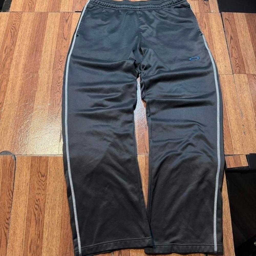 Oakley Black Striped Vtg Retro Baggy‎ Hem Track Sweatpants Medium